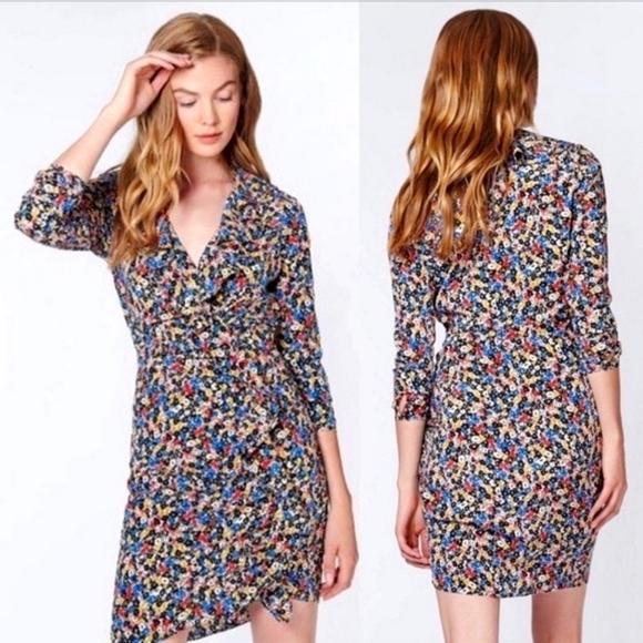 Veronica Beard Minna Floral Silk Ruffle dress size 4 - Picture 3 of 10